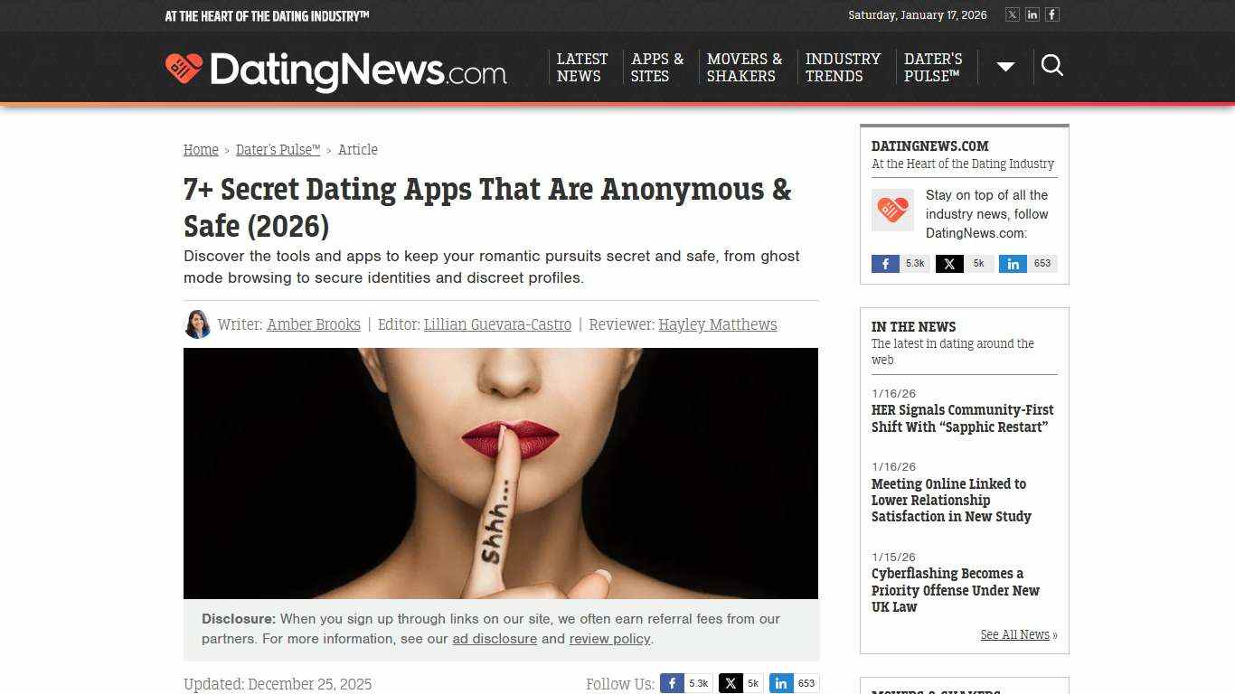 7+ Secret Dating Apps That Are Anonymous & Safe (2026)